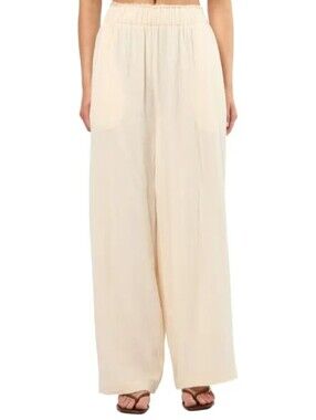 FORTUNATE ONE cream cotton casual pants sz M